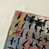 飛行機シルエット ビーチタオル (インサイチュ)