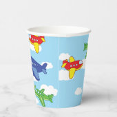 飛行機ジェッツバースデーパーティーかわいいキッズ1st 紙コップ (右)