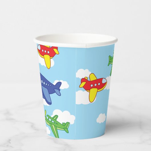 飛行機ジェッツバースデーパーティーかわいいキッズ1st 紙コップ (右)