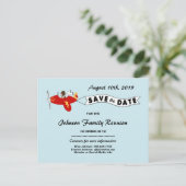 飛行機スカイバナーファミリー懇親会日付の保存 案内ポストカード (スタンド正面)