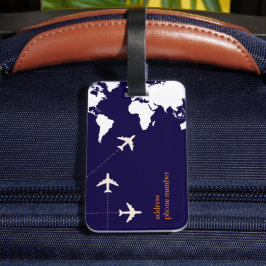 飛行機スタイリッシュ旅行 ラゲッジタグ
