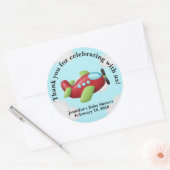 飛行機ステッカーに感謝ステッカー ラウンドシール (封筒)