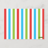 飛行機ストライプのバパーソナライズされたレンタインのカード ポストカード (裏面)