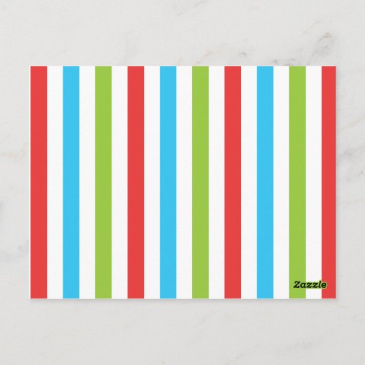 飛行機ストライプのバパーソナライズされたレンタインのカード ポストカード (裏面)