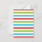 飛行機ストライプのバレンタインの教室カード ノートカード (裏面)