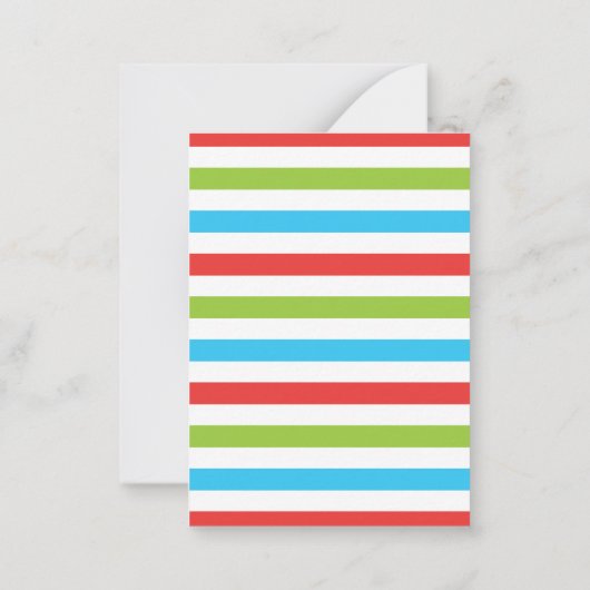 飛行機ストライプのバレンタインの教室カード ノートカード (裏面)