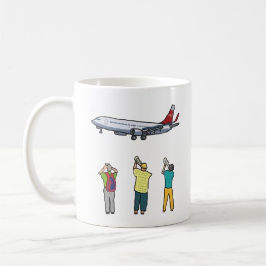 飛行機スポッティング コーヒーマグカップ (左)