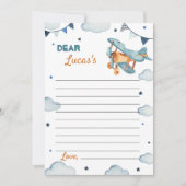 飛行機タイムカプセルのノートカード サンキューカード (正面)