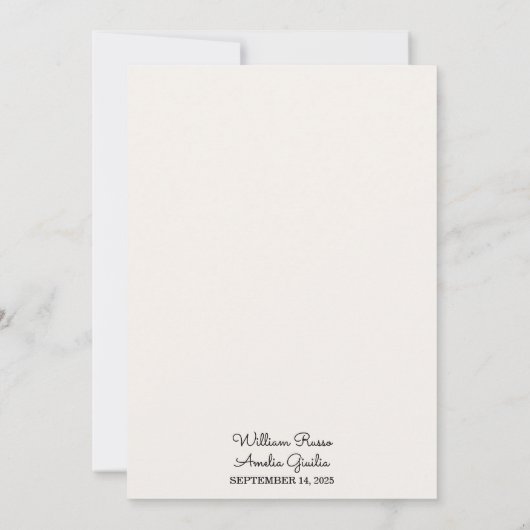 飛行機チケットの搭乗券の結婚取得 招待状 (裏面)