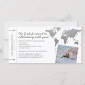 飛行機チケット搭乗券の写真の保存日付 (裏面)