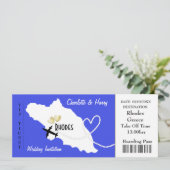 飛行機チケット搭乗券ローズギ結婚リシア 招待状 (スタンド正面)