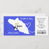 飛行機チケット搭乗券ローズギ結婚リシア 招待状 (正面)