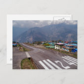 飛行機テイクオフでルークラマウンテン空港，ネパール ポストカード (正面/裏面)