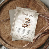 飛行機テディベア特別配送赤ちゃんシャワー サンキューカード