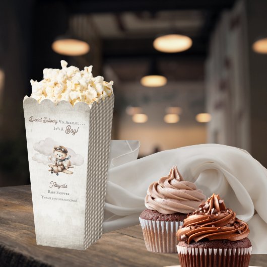 飛行機テディベア特別配送赤ちゃんシャワー フェイバーボックス