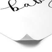 飛行機テディベア赤ちゃんシャワー歓迎サイン ポスター (角)