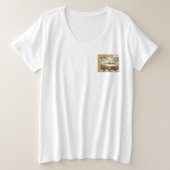飛行機テーマのゆったりサイズTシャツ プラスサイズTシャツ (デザイン正面)