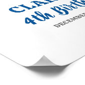 飛行機テーマボーイ4thバースデーウェルカムサイン ポスター (角)