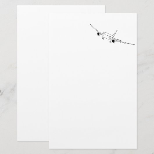 飛行機テーマ 便箋 (正面/裏面)