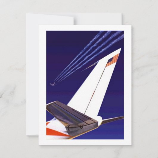 飛行機テール&トレイルズパーティの招待状EZ2カスタマイズ 招待状 (正面)