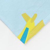 飛行機デザイン フリースブランケット (角)