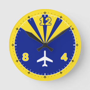 飛行機デザイン ラウンド壁時計