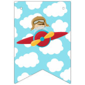 飛行機ハッピーバースデーバナーボーンバンティングフラグ バンティングフラッグ (第1の旗)