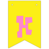 飛行機ハッピーバースデーブライトカラーアゲハチョウ バンティングフラッグ (第2の旗)