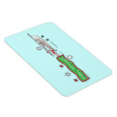 飛行機ハッピーホリデーズクリスマス マグネット (右側)