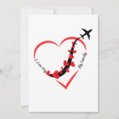 飛行機ハートと私は私のフライファミリーを愛する シーズンカード (正面)