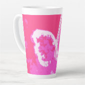 飛行機ハートピンク カフェラテマグ (左アングル)