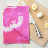 飛行機ハートピンク キッチンタオル (四つ折り)