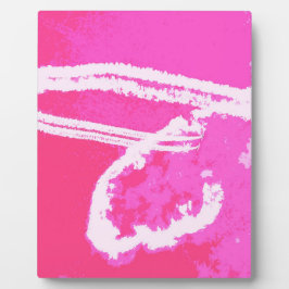 飛行機ハートピンク フォトプラーク