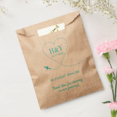 飛行機ハート旅行テーマおやつの治療 フェイバーバッグ (封をした状態)