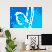 飛行機ハート ポスター (ホームオフィス)