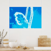 飛行機ハート ポスター (キッチン)