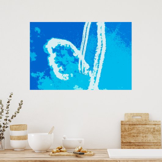 飛行機ハート ポスター (キッチン)