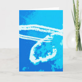 飛行機ハート 案内状