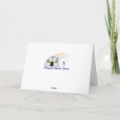 飛行機バイプレーンハッピーホリデーズクリスマス シーズンカード (裏面)