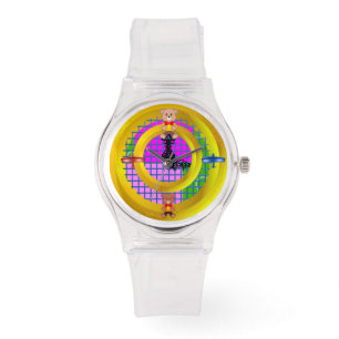 飛行機バウモダンタイonピンクブロック 腕時計