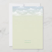 飛行機バナーの作成遠くに招待状 招待状 (裏面)