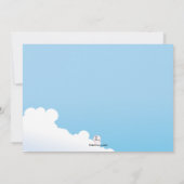 飛行機バナー婚約パーティ招待状 招待状 (裏面)