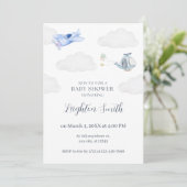 飛行機バビシャワー招待状 招待状 (スタンド正面)