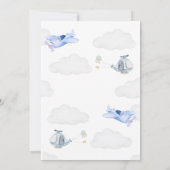 飛行機バビシャワー招待状 招待状 (裏面)