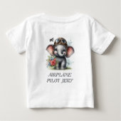 飛行機パイロットのジェリー ベビーTシャツ (裏面)