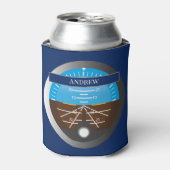 飛行機パイロットコックピット姿勢指示器 缶クーラー (缶正面)