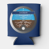 飛行機パイロットコックピット姿勢指示器 缶クーラー (正面)