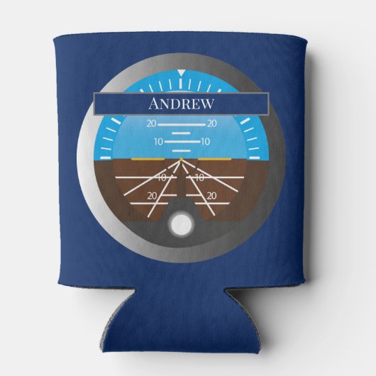 飛行機パイロットコックピット姿勢指示器 缶クーラー (裏面)