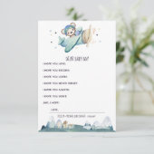 飛行機パイロットテディベアベビーメッセージ エンクロージャーカード (スタンド正面)