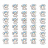 飛行機パイロットテディベア封筒クローズ1.5インチ シール (正面)